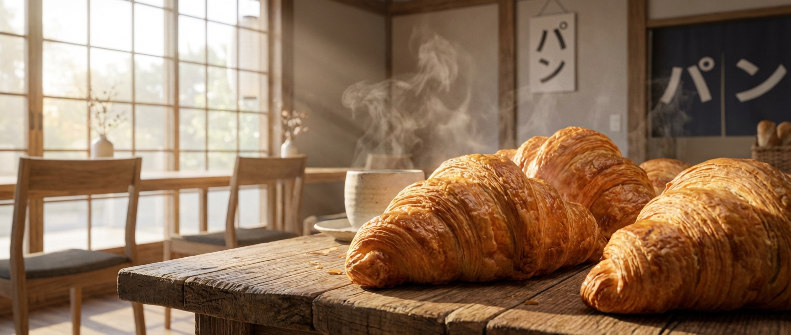 焼き立てのクロワッサン